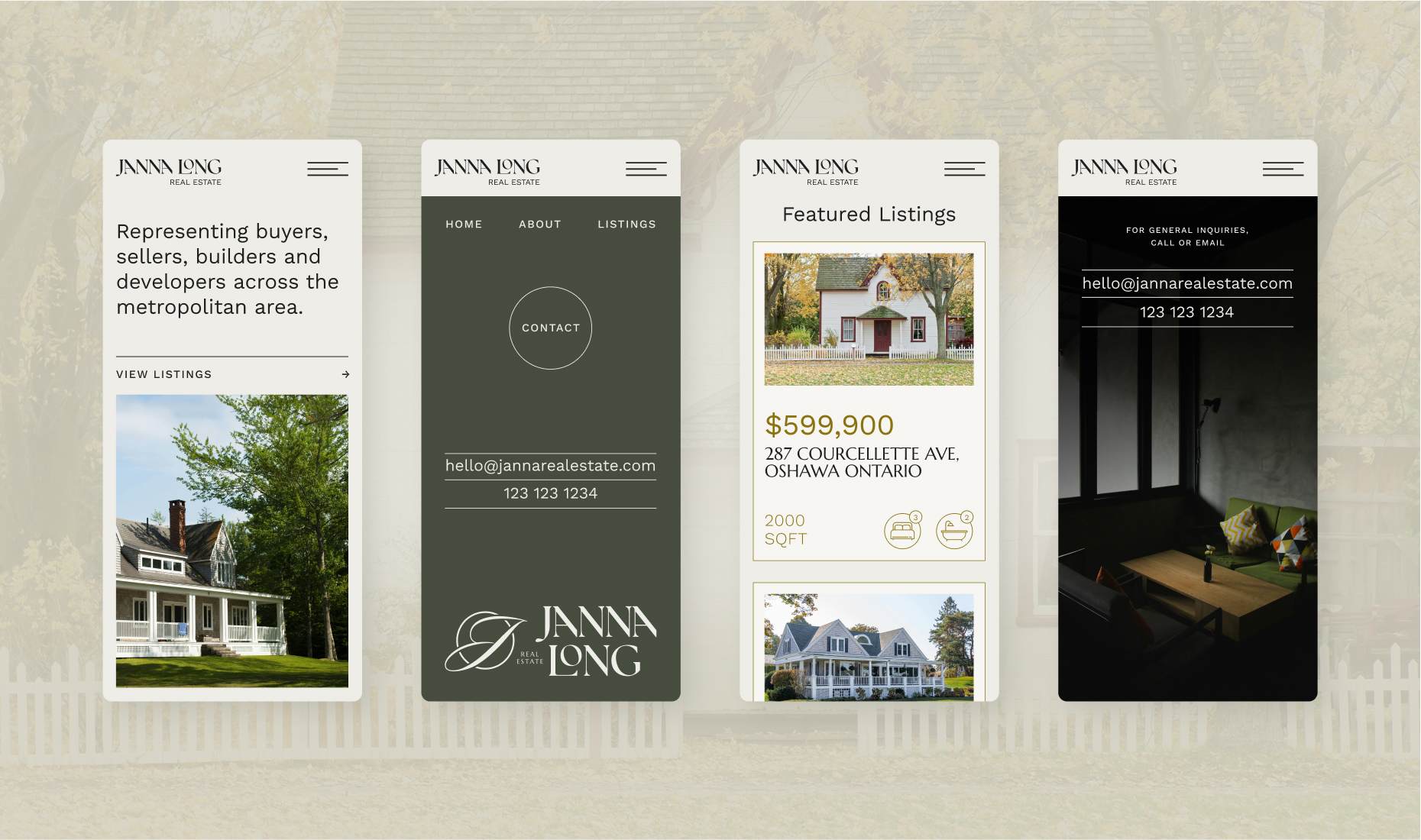 Janna Long Real Estate mobile responsive design